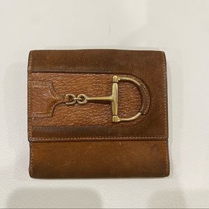 Vintage suede gucci wallet